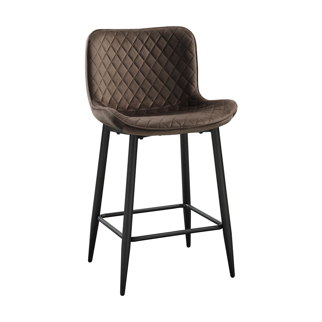 Velvet Fabric Counter Height Chair