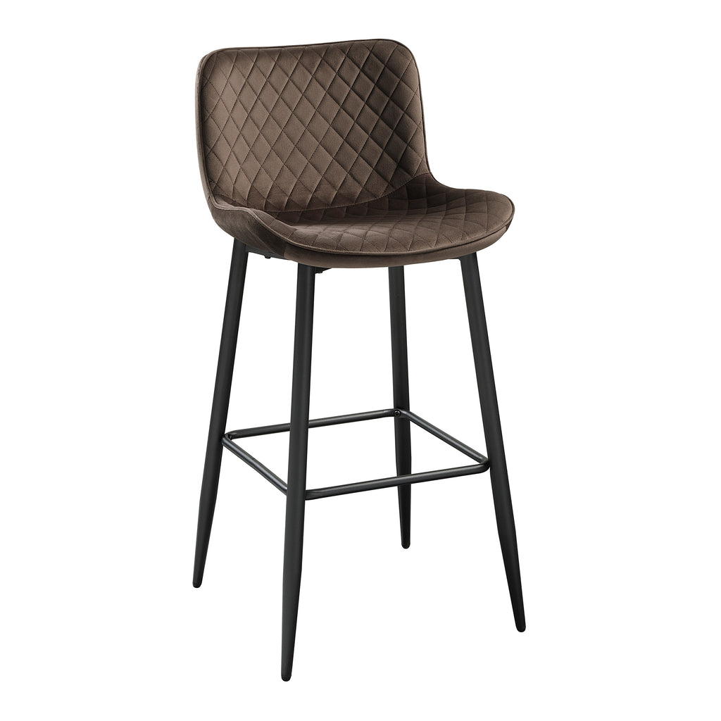 Velvet Fabric Pub Height Chair