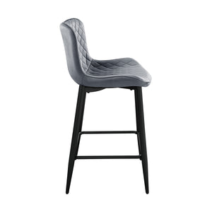 Velvet Fabric Counter Height Chair