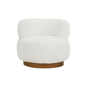 Sherpa Fabric Swivel Chair