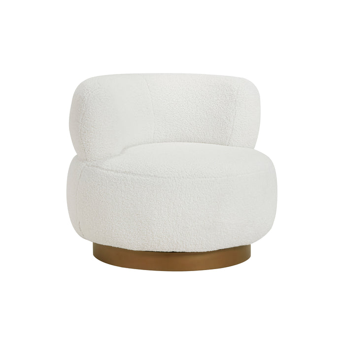 Sherpa Fabric Swivel Chair