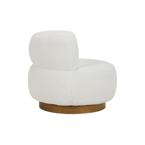 Sherpa Fabric Swivel Chair