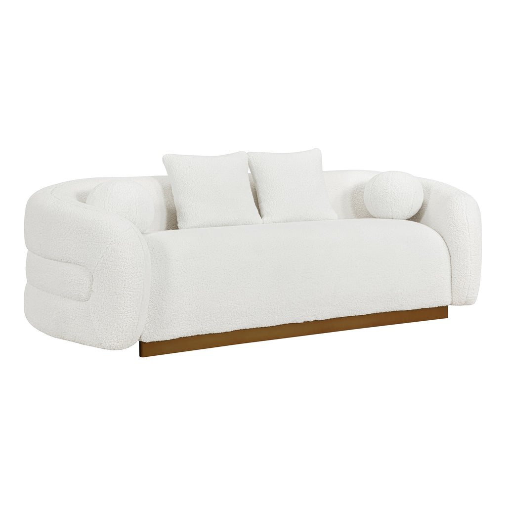 Sherpa Fabric Swivel Sofa