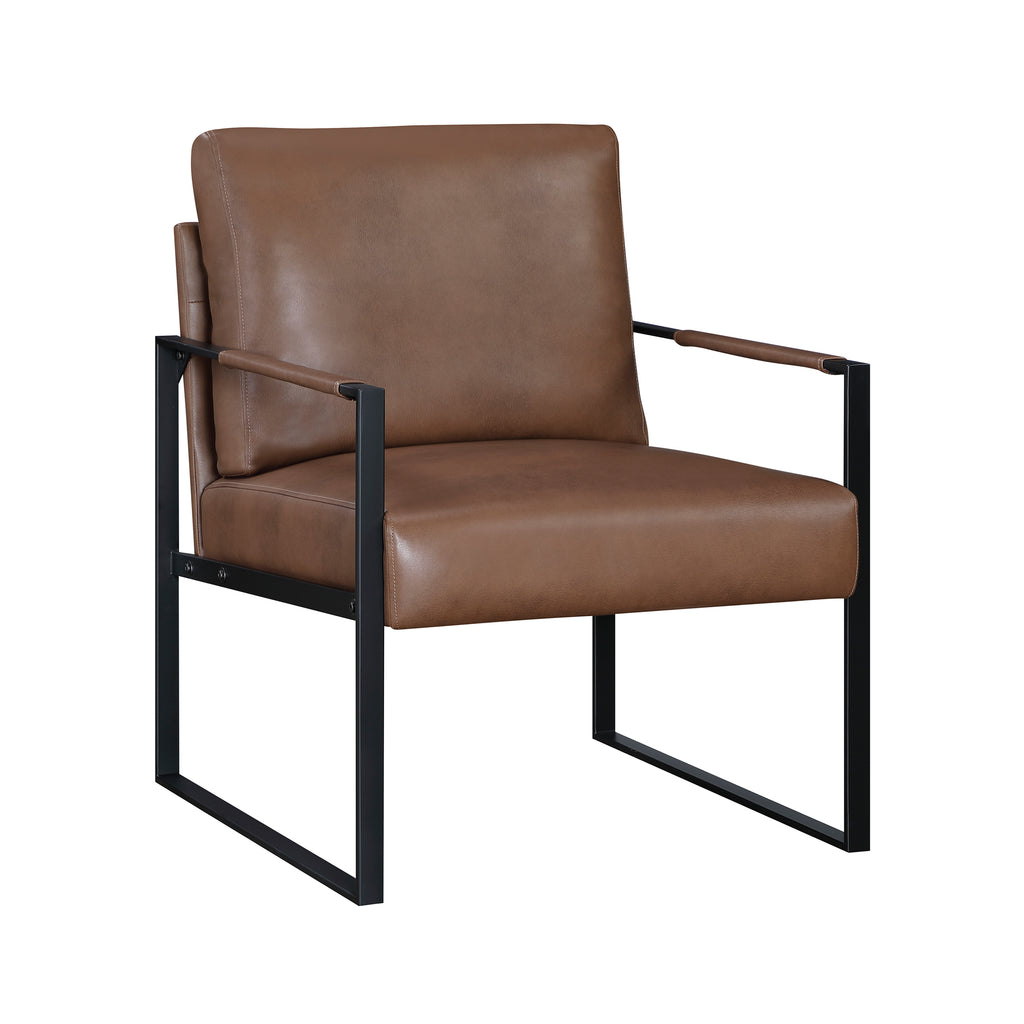 Faux Leather Accent Chair