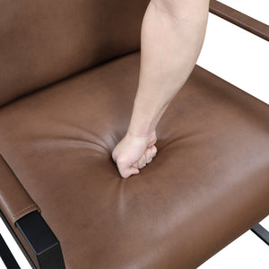 Faux Leather Accent Chair