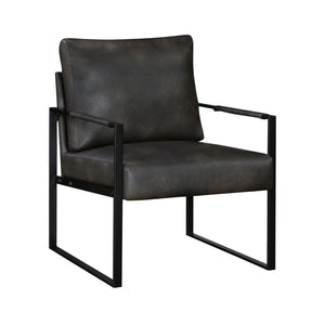 Faux Leather Accent Chair