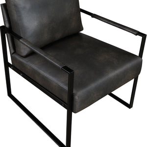 Faux Leather Accent Chair