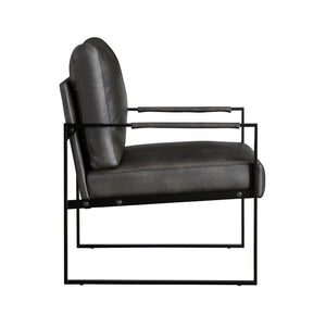 Faux Leather Accent Chair