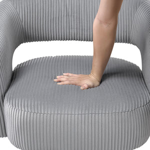 Corduroy Fabric Swivel Chair