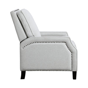 Chenille Fabric Push Back Recliner