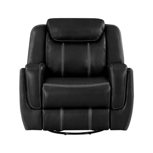 Breathable Faux Leather Swivel Glider Reclining Chair