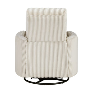 Corduroy Fabric Swivel Glider Recliner