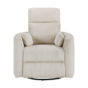 Corduroy Fabric Swivel Glider Recliner