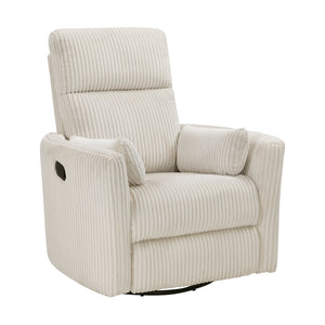 Corduroy Fabric Swivel Glider Recliner