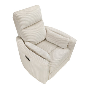 Corduroy Fabric Swivel Glider Recliner