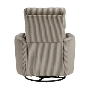 Corduroy Manual Swivel Glider Reclining Chair