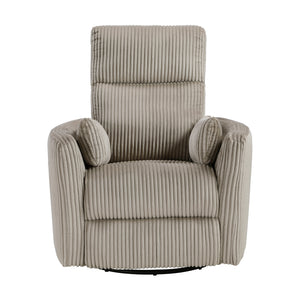 Corduroy Fabric Swivel Glider Recliner