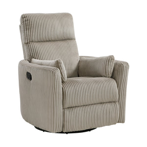 Corduroy Fabric Swivel Glider Recliner