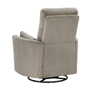 Corduroy Fabric Swivel Glider Recliner