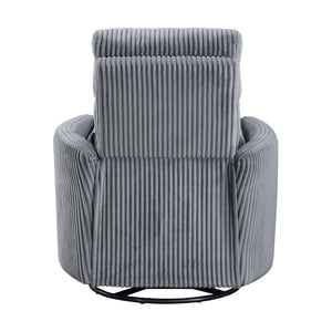 Corduroy Fabric Swivel Glider Recliner