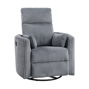 Corduroy Fabric Swivel Glider Recliner