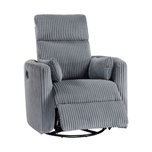 Corduroy Manual Swivel Glider Reclining Chair