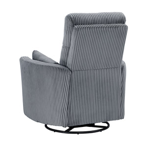 Corduroy Fabric Swivel Glider Recliner