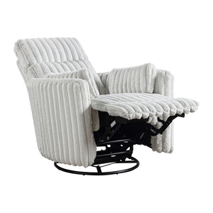 Corduroy Fabric Swivel Glider Recliner