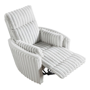 Corduroy Fabric Swivel Glider Recliner