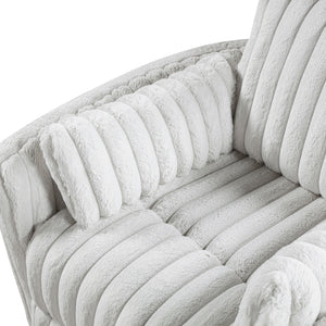 Corduroy Fabric Swivel Glider Recliner