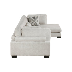 Textured Microfiber 3-Piece Modular Sectional with Chaise