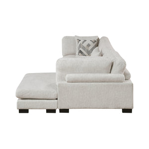 Textured Microfiber 3-Piece Modular Sectional with Chaise