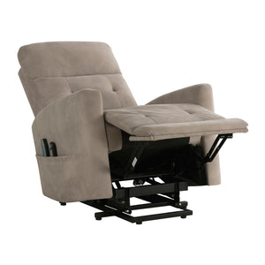 Textured Microfiber Power Lift Recliner with Massage and Heat