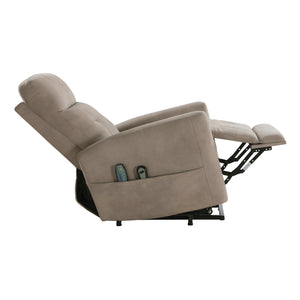 Textured Microfiber Power Lift Recliner with Massage and Heat