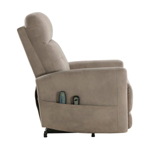 Textured Microfiber Power Lift Recliner with Massage and Heat