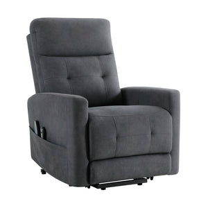 Textured Microfiber Power Lift Recliner with Massage and Heat