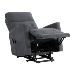 Textured Microfiber Power Lift Recliner with Massage and Heat