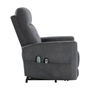 Textured Microfiber Power Lift Recliner with Massage and Heat