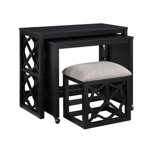 3-Piece Pack Desks with Stool Set