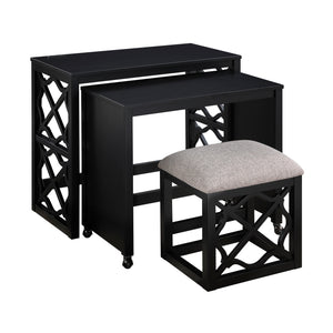 3-Piece Pack Desks with Stool Set