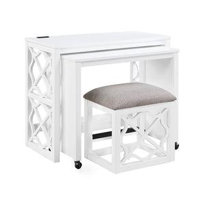 3-Piece Pack Desks with Stool Set