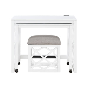 3-Piece Pack Desks with Stool Set