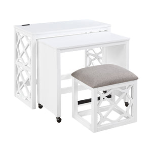 3-Piece Pack Desks with Stool Set