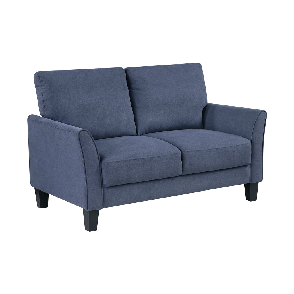 Textured Fabric Living Room Loveseat