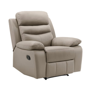 Leather Match Manual Reclining Chair