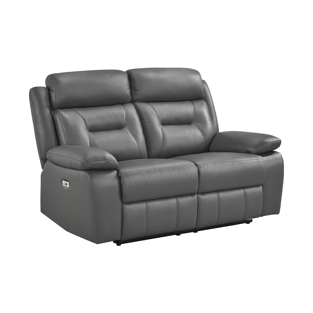 Leather Power Reclining Loveseat