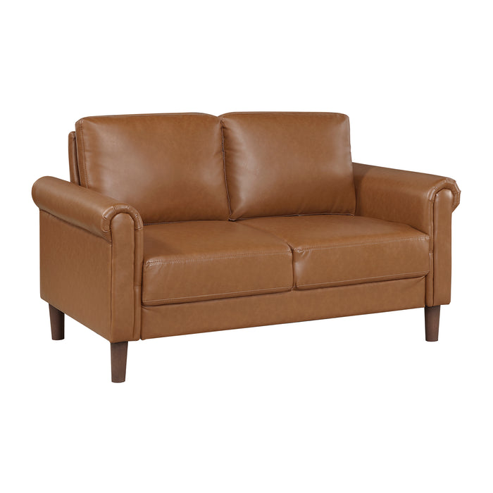 Faux Leather Loveseat