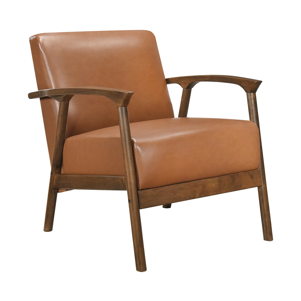 Faux Leather Accent Chair