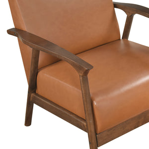 Faux Leather Accent Chair