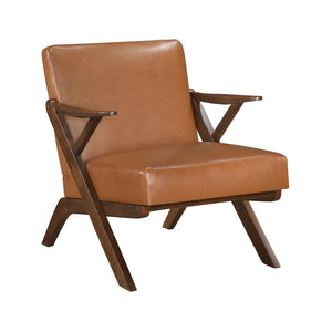 Faux Leather Accent Chair